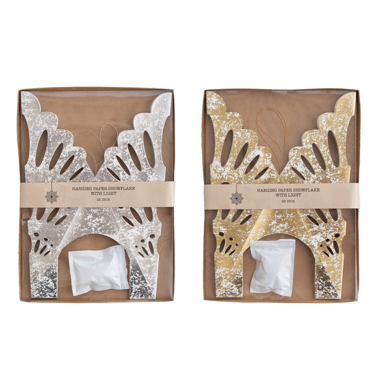 Hello Honey® LED Lighted Paper Snowflake Ornament Set